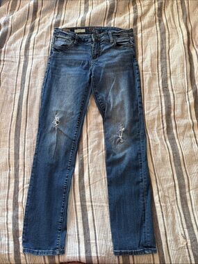 Kut from the Kloth Women's Straight-Leg Boyfriend Jeans in Medium Blue Wash